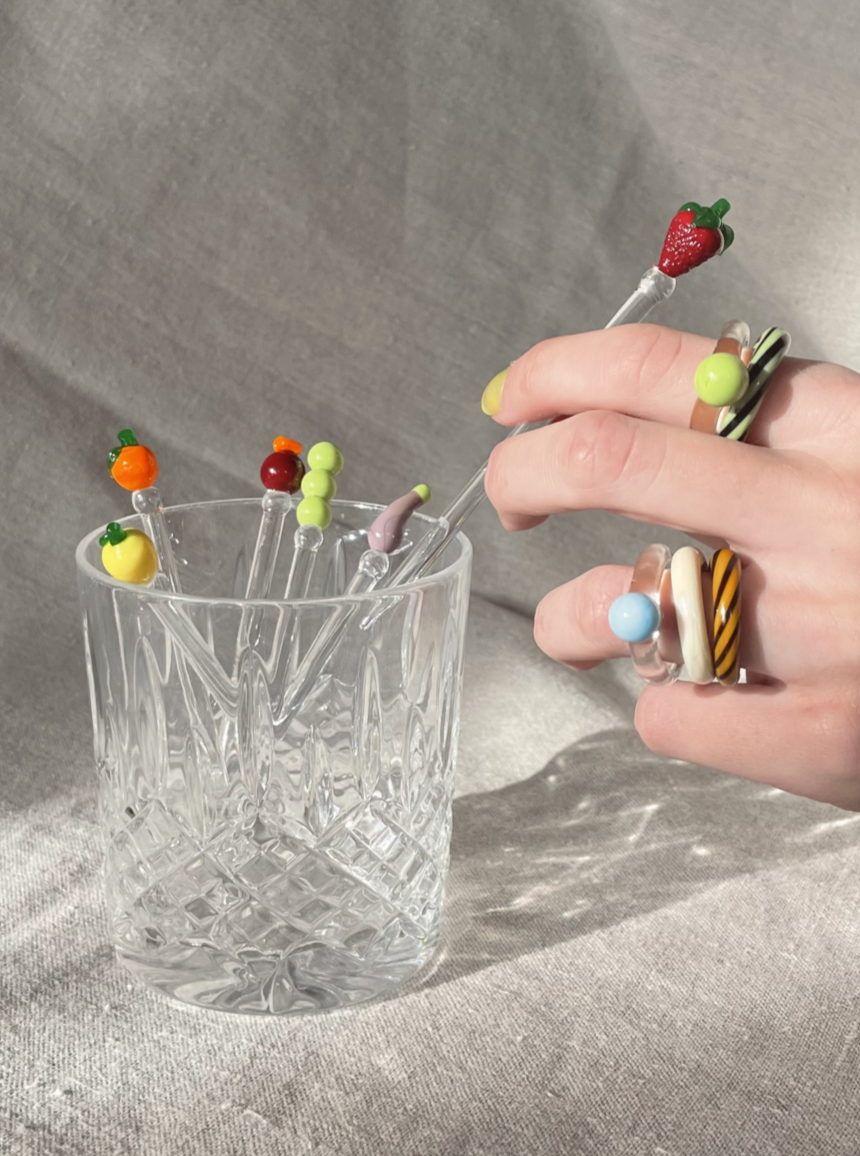 Sandralexandra - Murano glass cocktail sticks