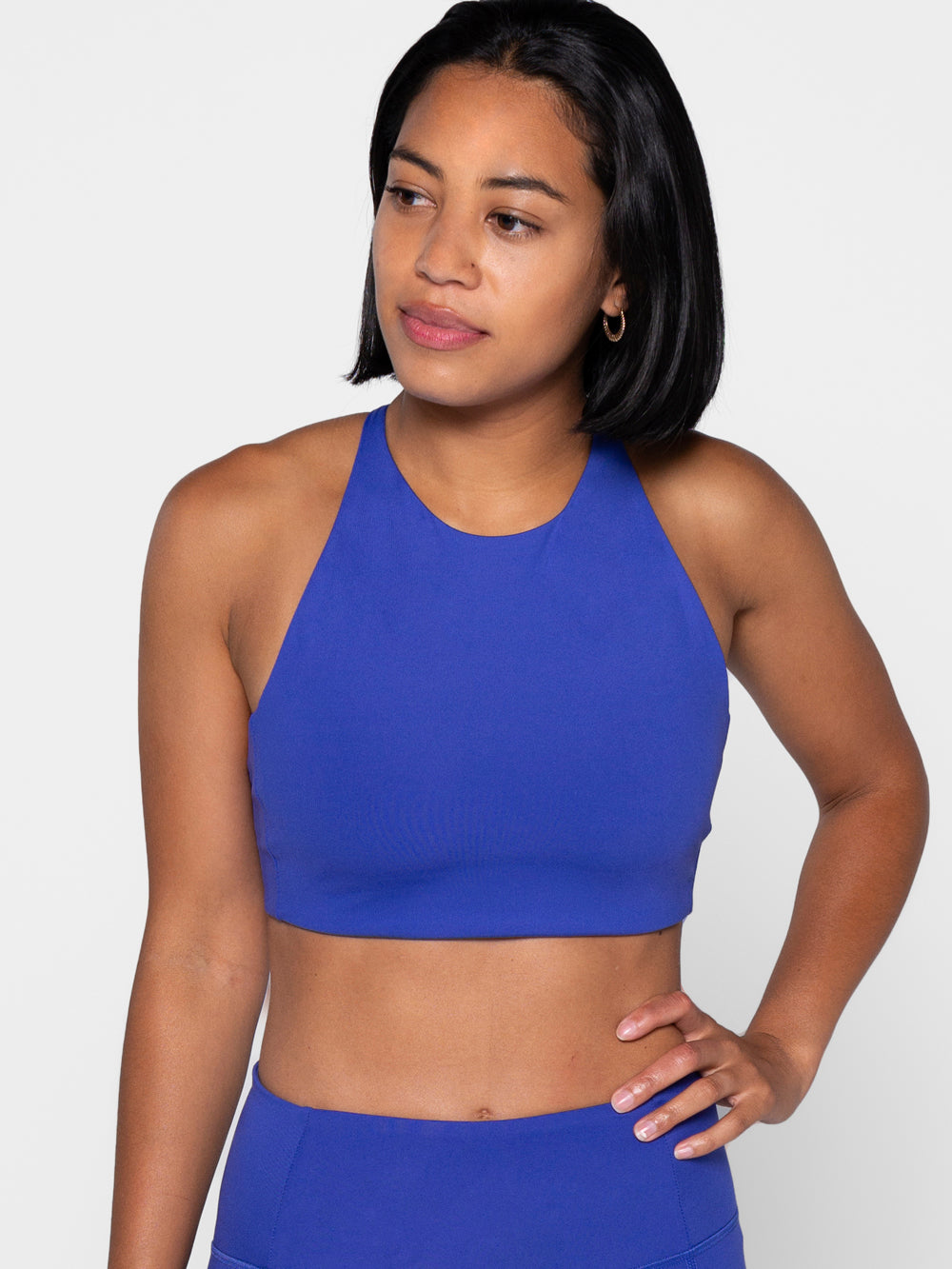 GIRLFRIEND COLLECTIVE topanga halter bra - Pansy XSMALL