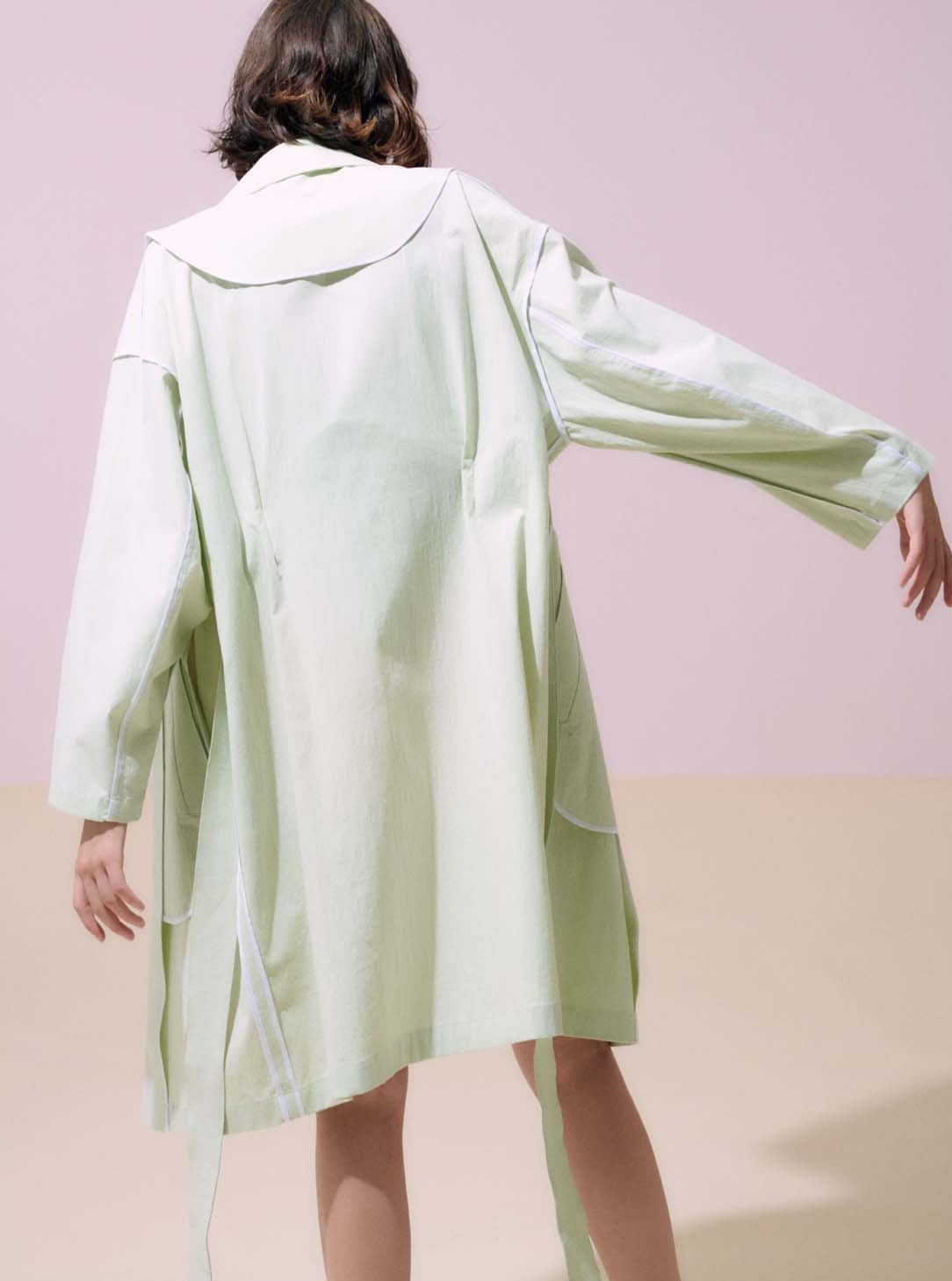 NEUL - Pistachio Reverse Trench Coat (S/M)