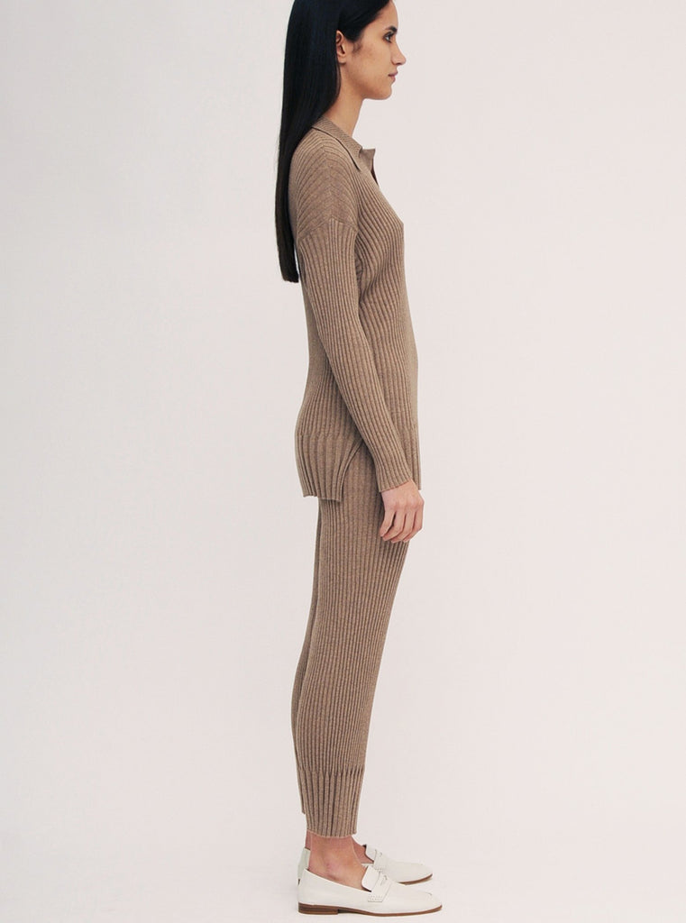 Diarte - Mae merino soft rib knit trousers