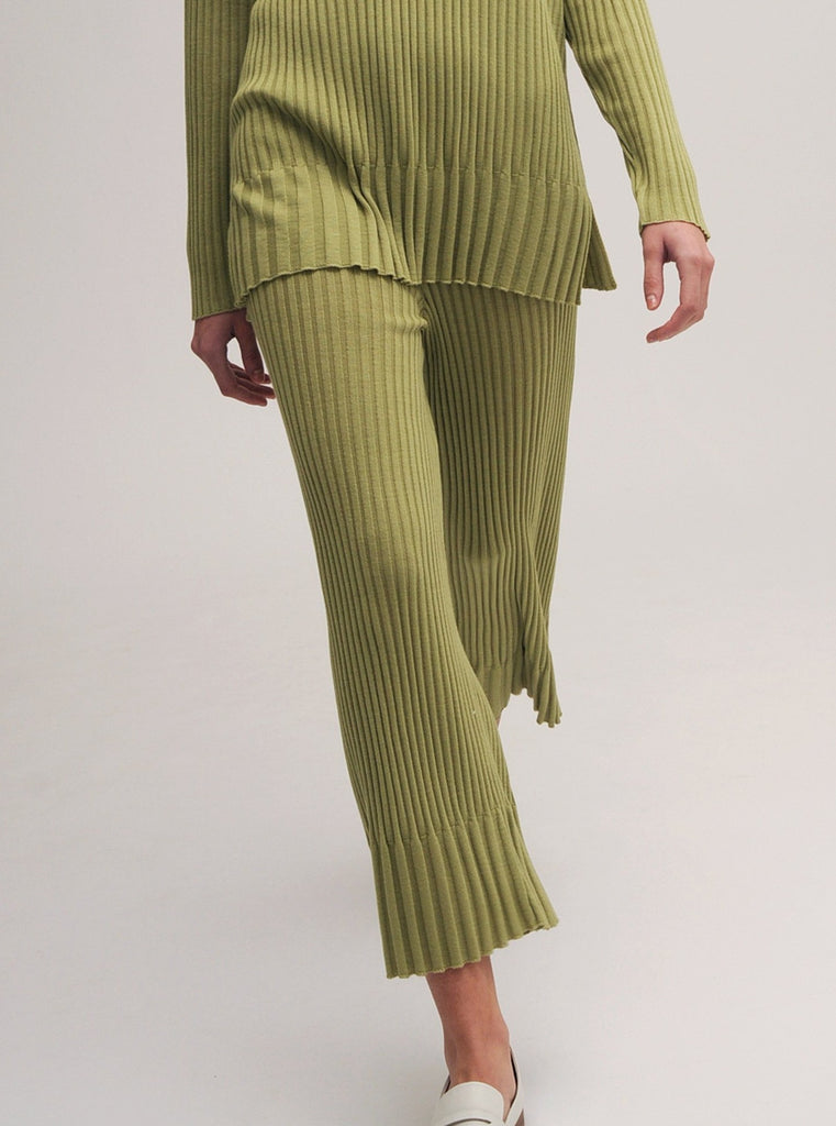 Diarte - Mae merino soft rib knit trousers