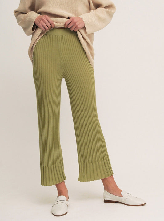 Diarte - Mae merino soft rib knit trousers