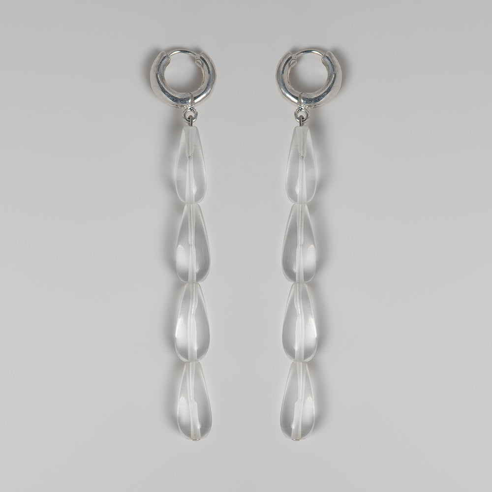 Scho - DEW raining crystal earrings