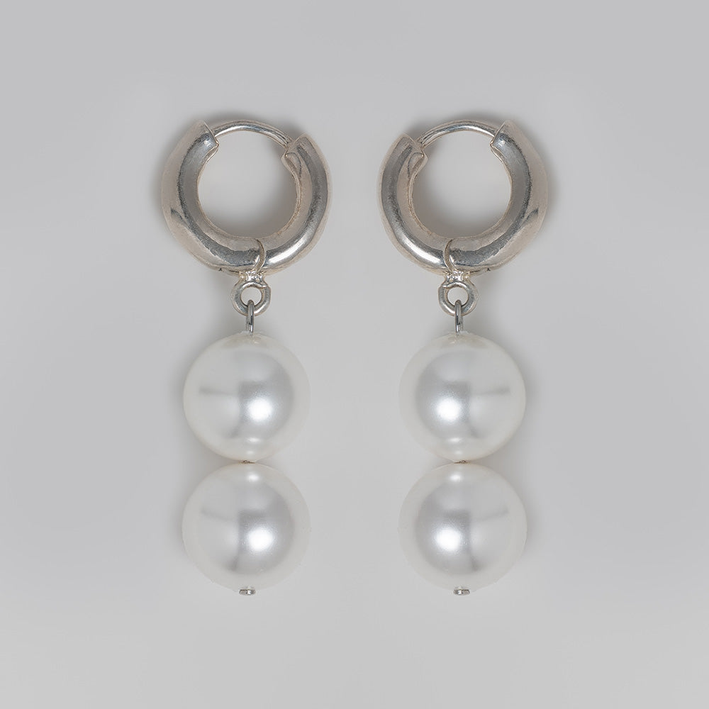 Scho - LANA double pearl earrings