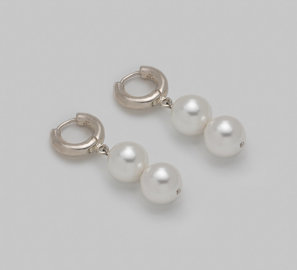 Scho - LANA double pearl earrings