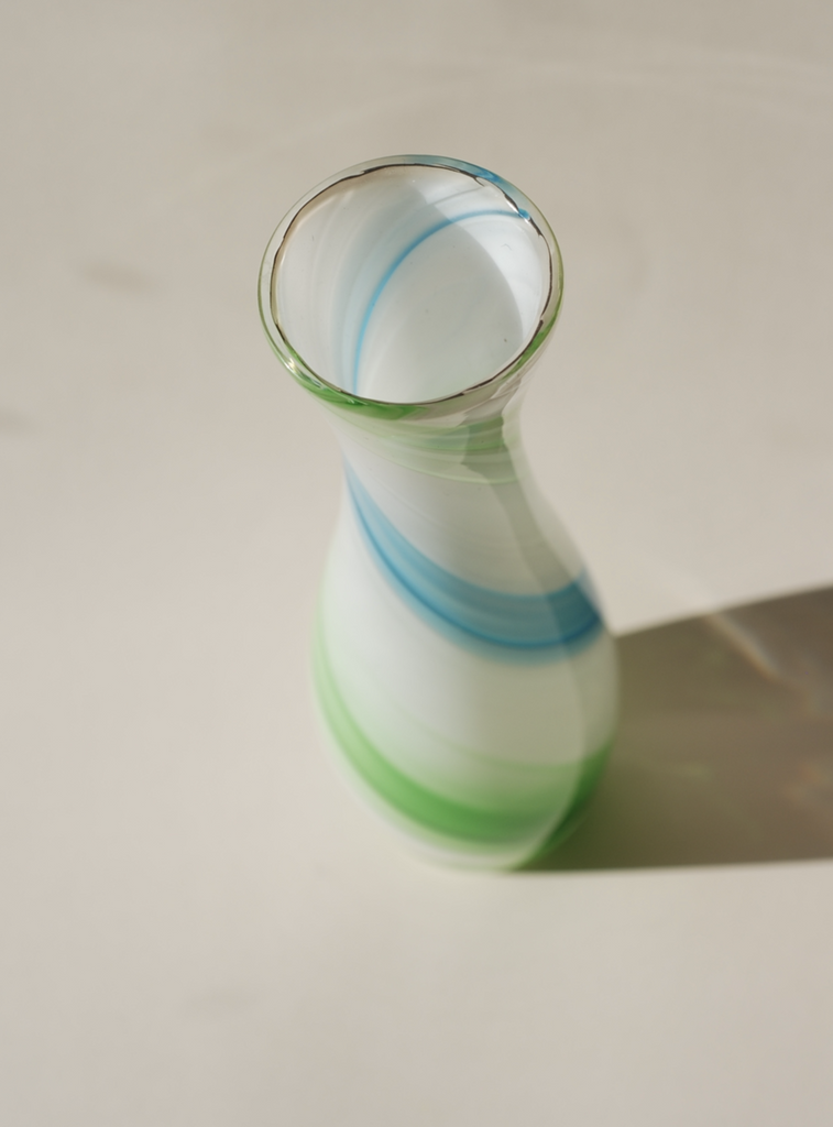 Kamei Glass Candy Swirl vase