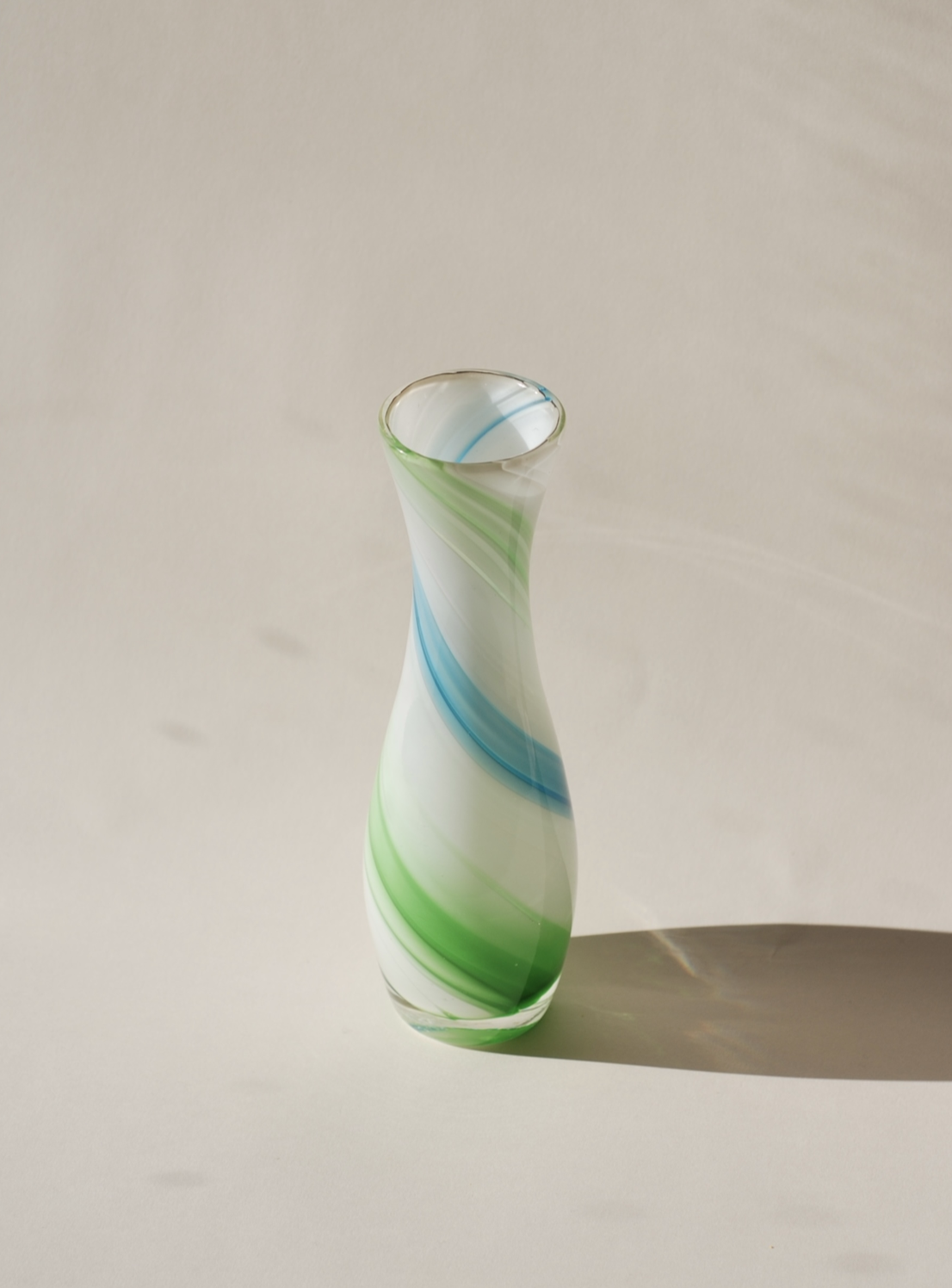 Kamei Glass Candy Swirl vase