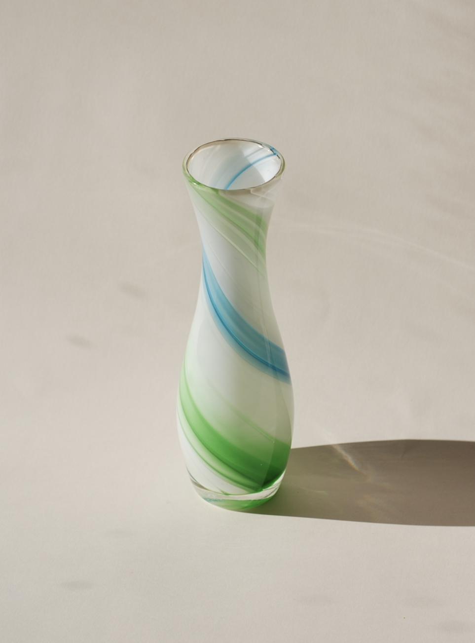 Kamei Glass Candy Swirl vase