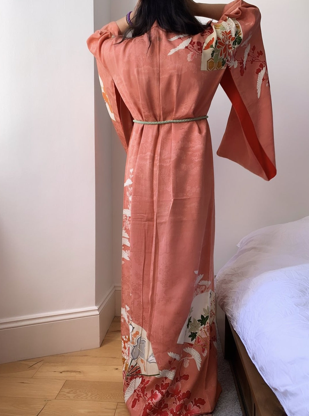 Haruko - Blush hand painted silk kimono