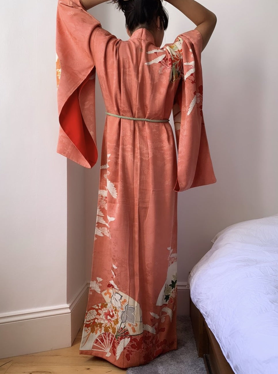 Haruko - Blush hand painted silk kimono