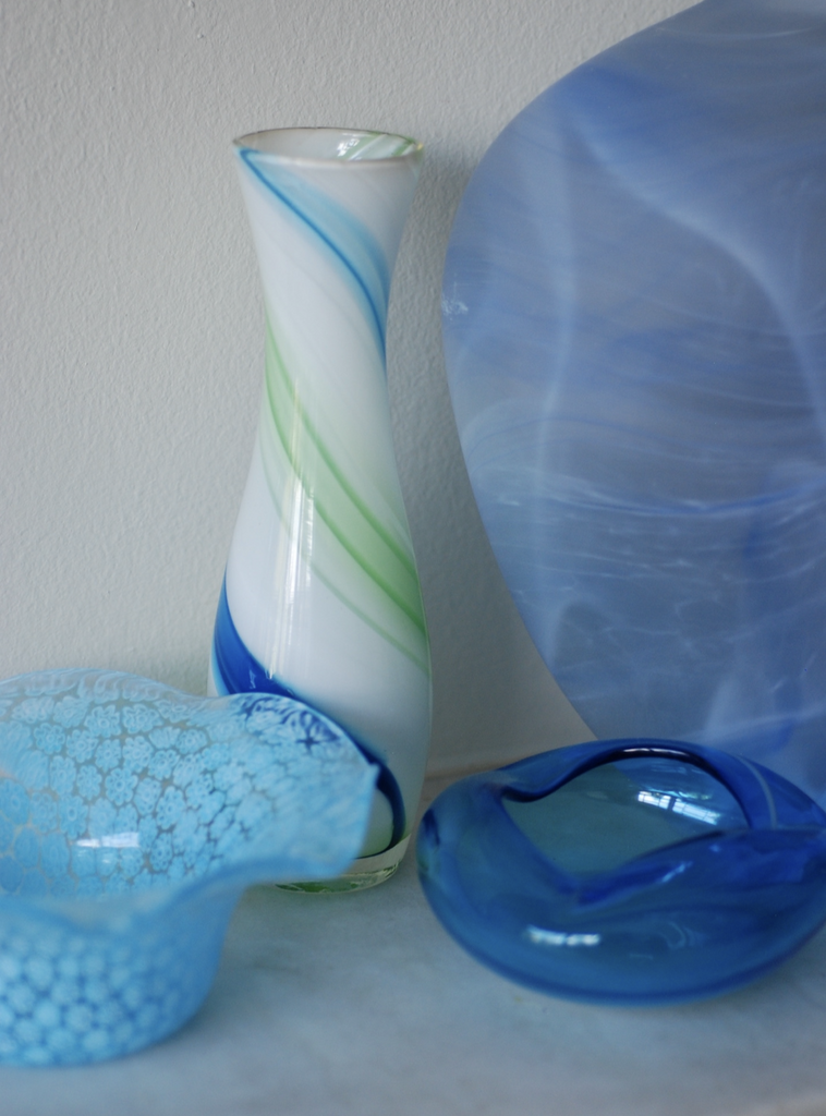 Kamei Glass Candy Swirl vase