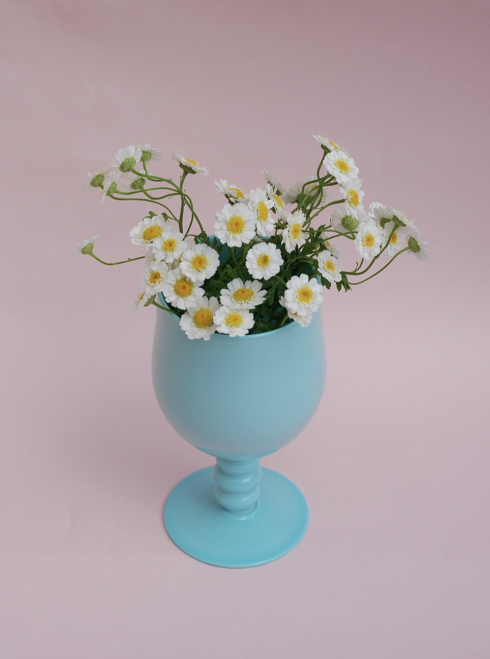 Baby blue opaline chalice