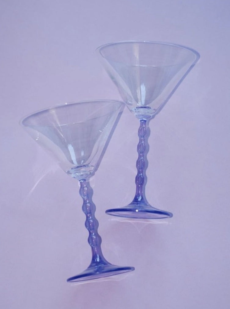 Ultravioleta martini glass set