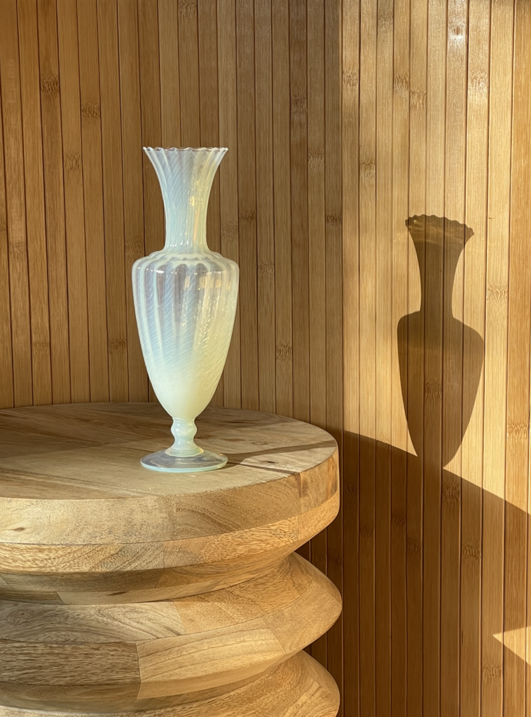 Italian opaline balustre vase