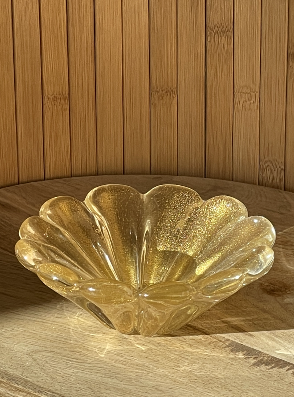 Murano aventurine gold dish