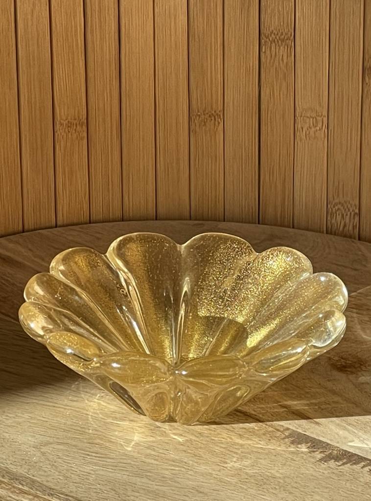 Murano aventurine gold dish