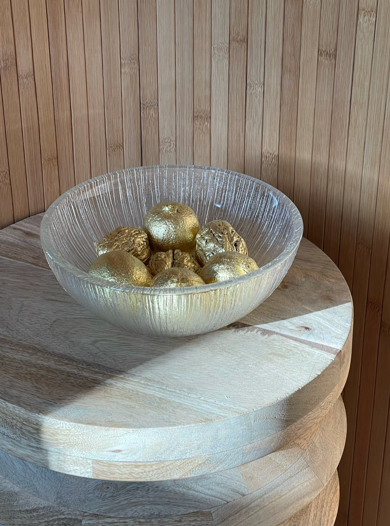 Hoya crystal frosted fruit bowl