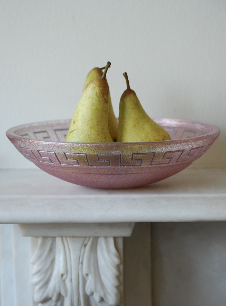 Glitter pink Murano bowl