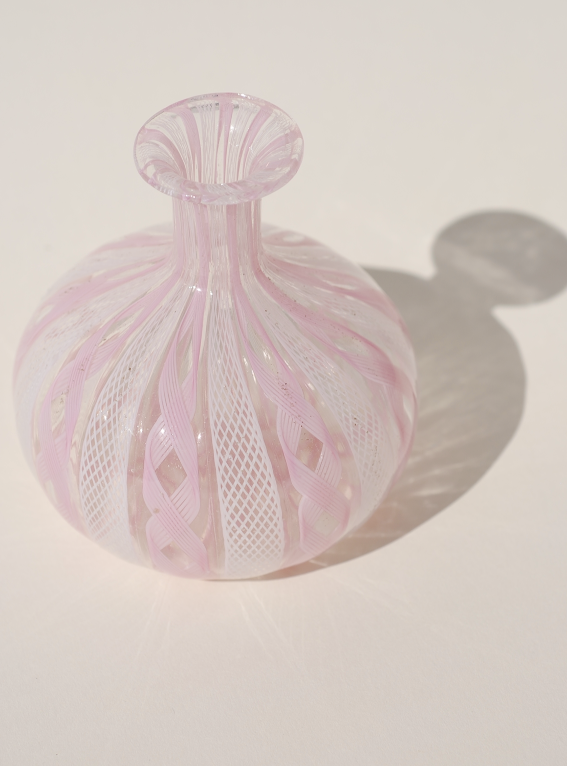 Murano Zanfirico Pink mini vase