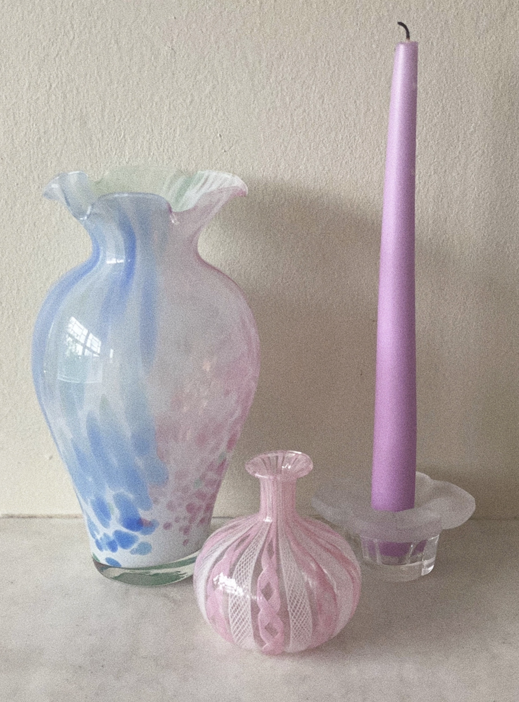 Murano Zanfirico Pink mini vase