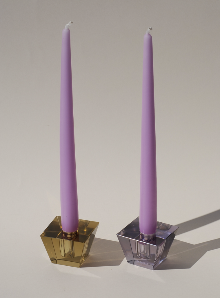 Mid-Century Murano glass candle holder set