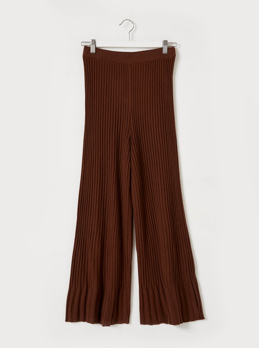 Diarte - Mae merino soft rib knit trousers