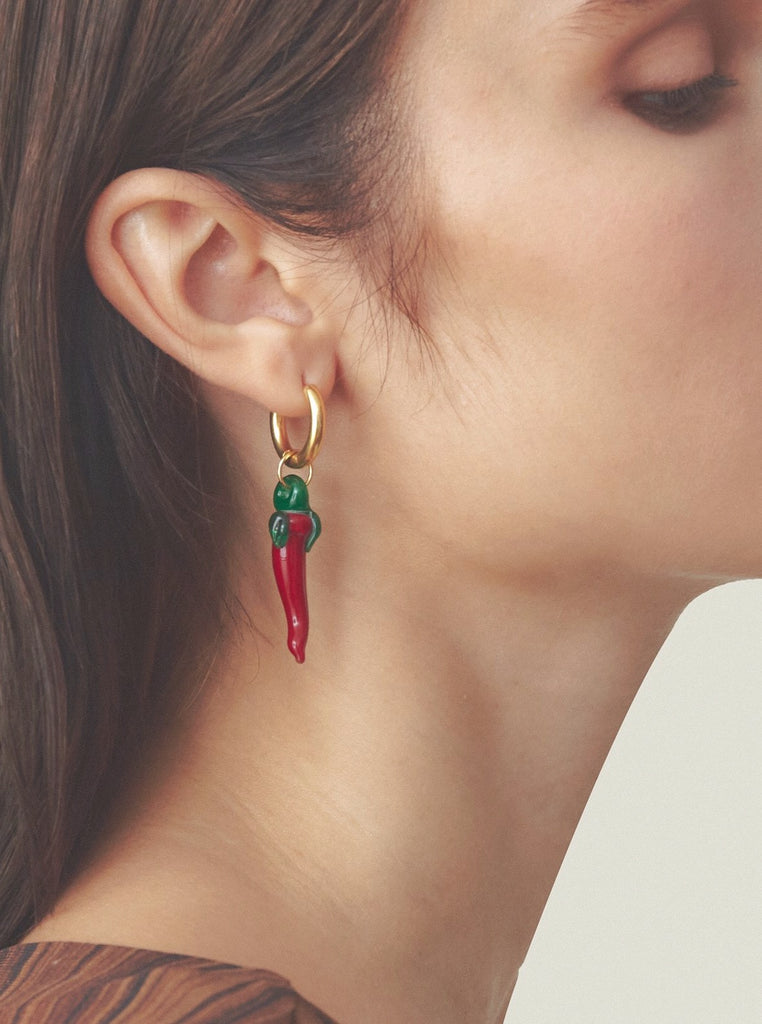 Sandralexandra - Red Jalapeño pepper earrings