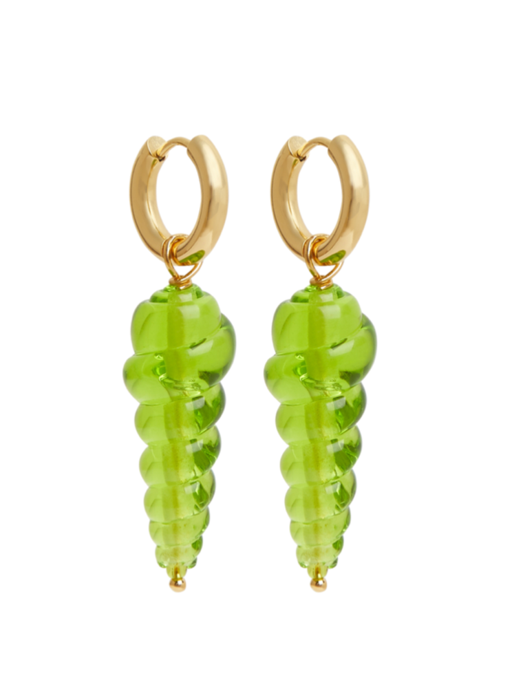 Sandralexandra - Sea shell green earrings