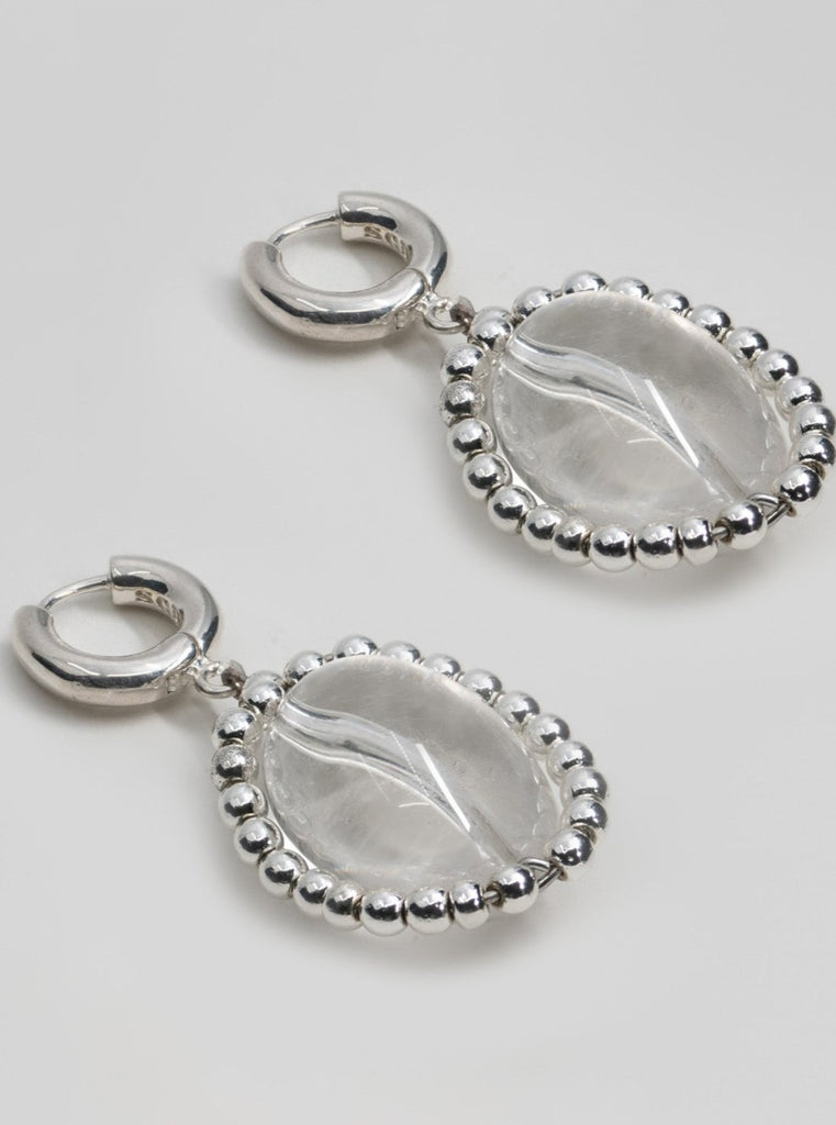 Scho - DUA clear natural crystal earrings