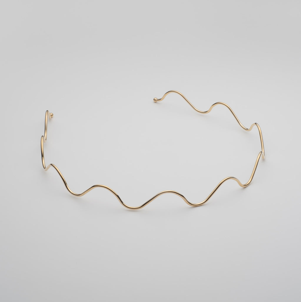 Scho - ARIEL wave metal headband gold