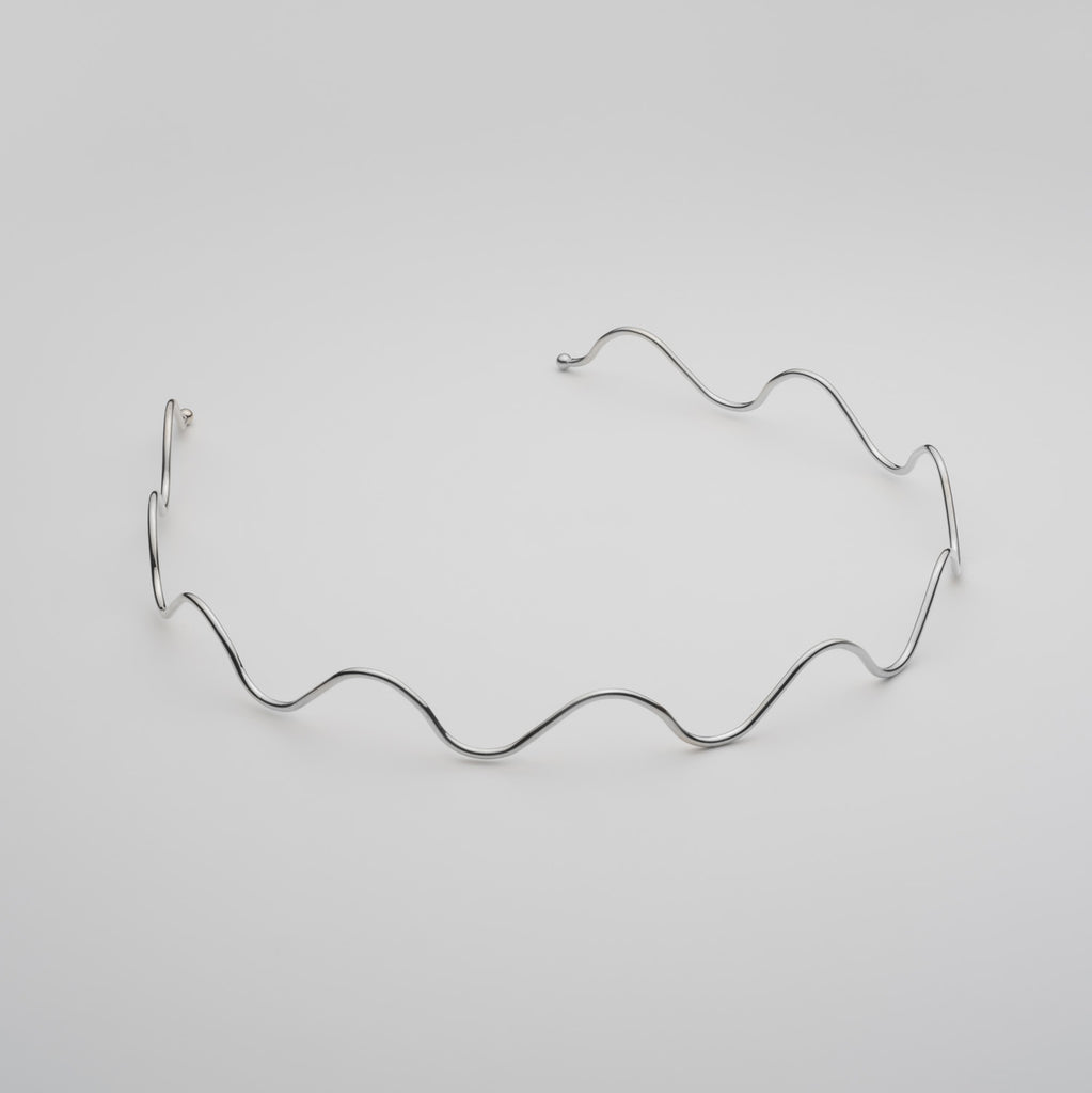 Scho - ARIEL wave metal headband silver