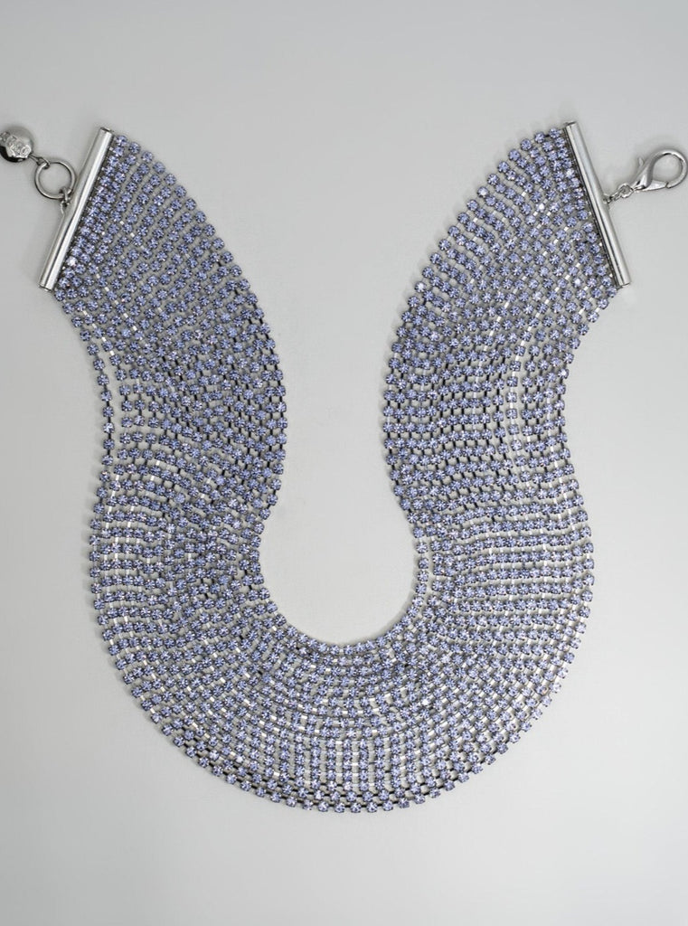 Scho - BOMBSHELL lavender swarovski maxi necklace