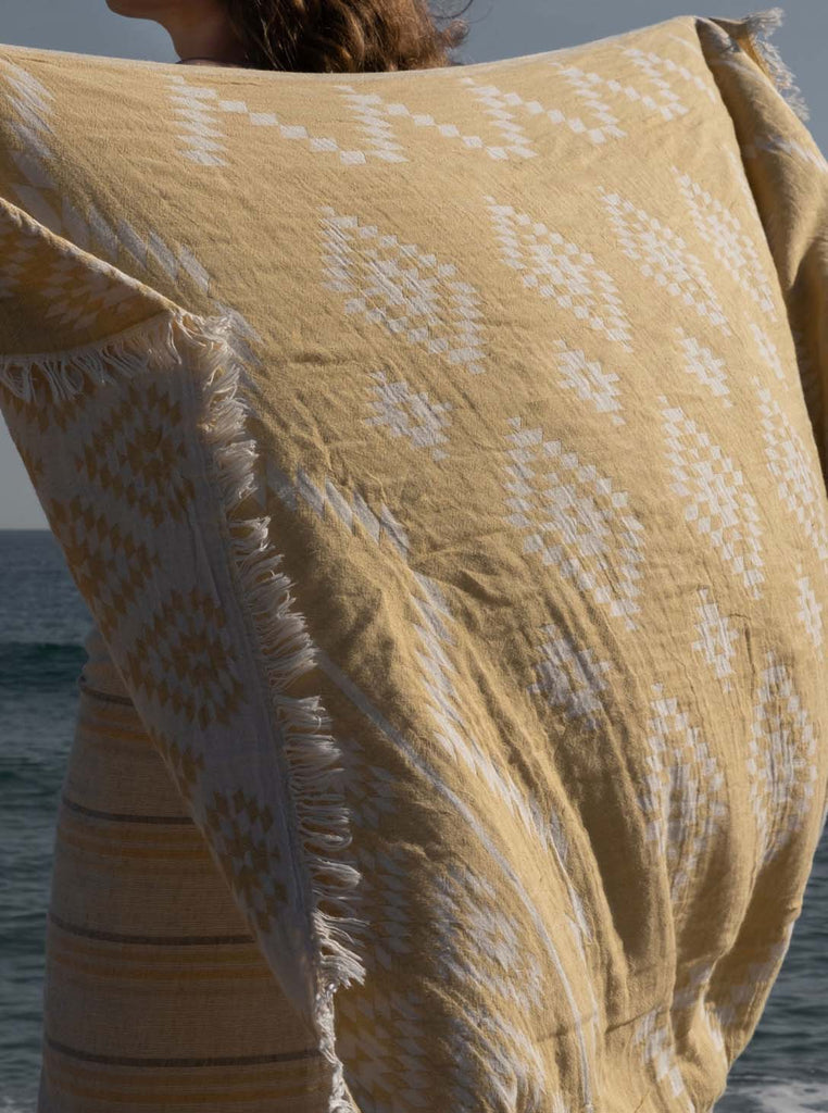 Cotorra - Apollo soft cotton jacquard yellow towel