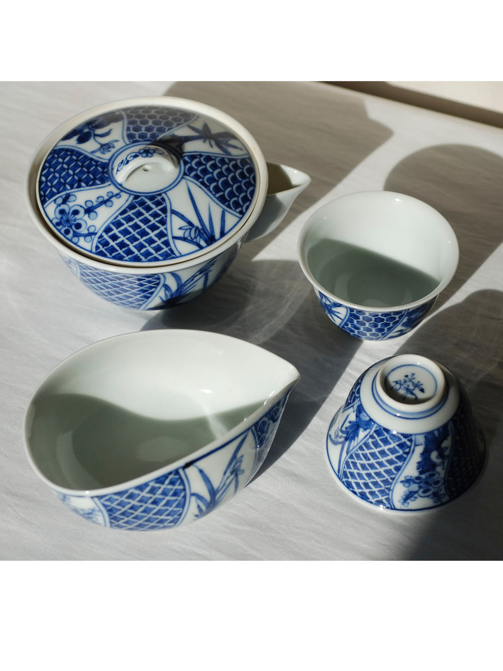Antique Japanese pottery tea set