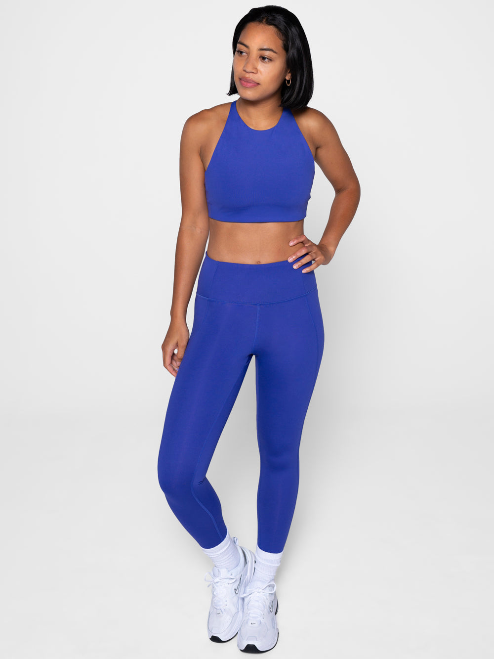 GIRLFRIEND COLLECTIVE topanga halter bra - Pansy XSMALL