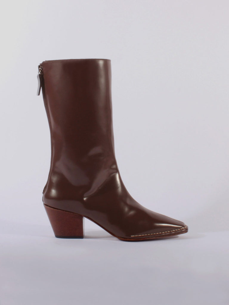 About Arianne - Francis ebony leather boots