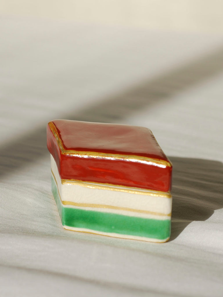 Mini Japanese ceramic trinket box