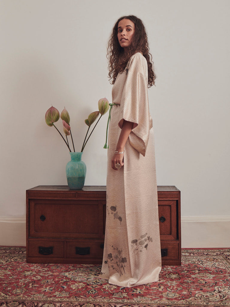 Misumi - Silver designer silk kimono