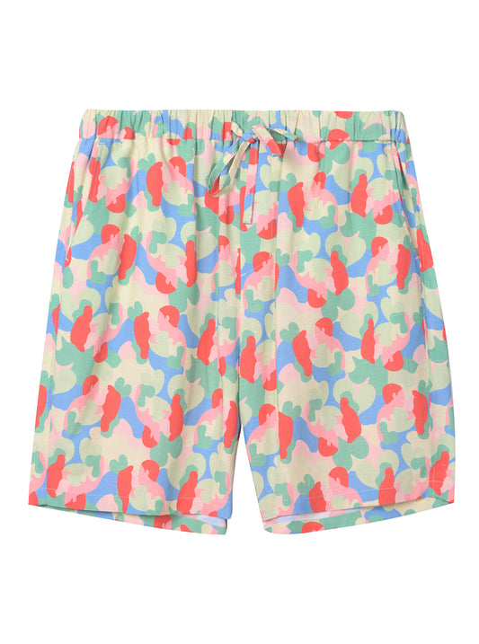 NEUL - Love camo print shorts lettuce