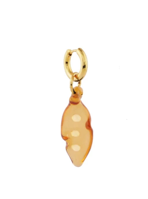 Sandralexandra - Pea in a pod translucent amber earrings