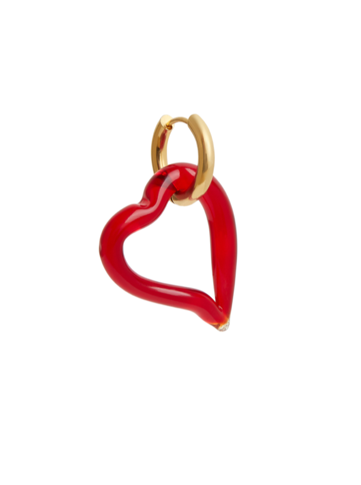 Sandralexandra - Heart of glass red earrings