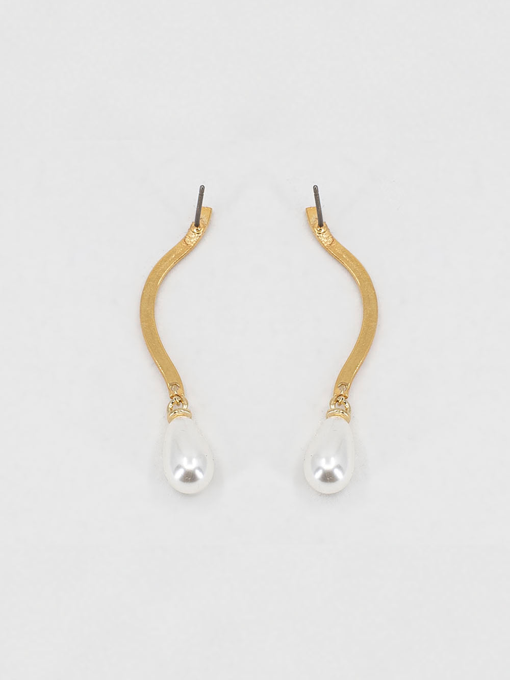 Scho - ARIEL gold pearl earrings